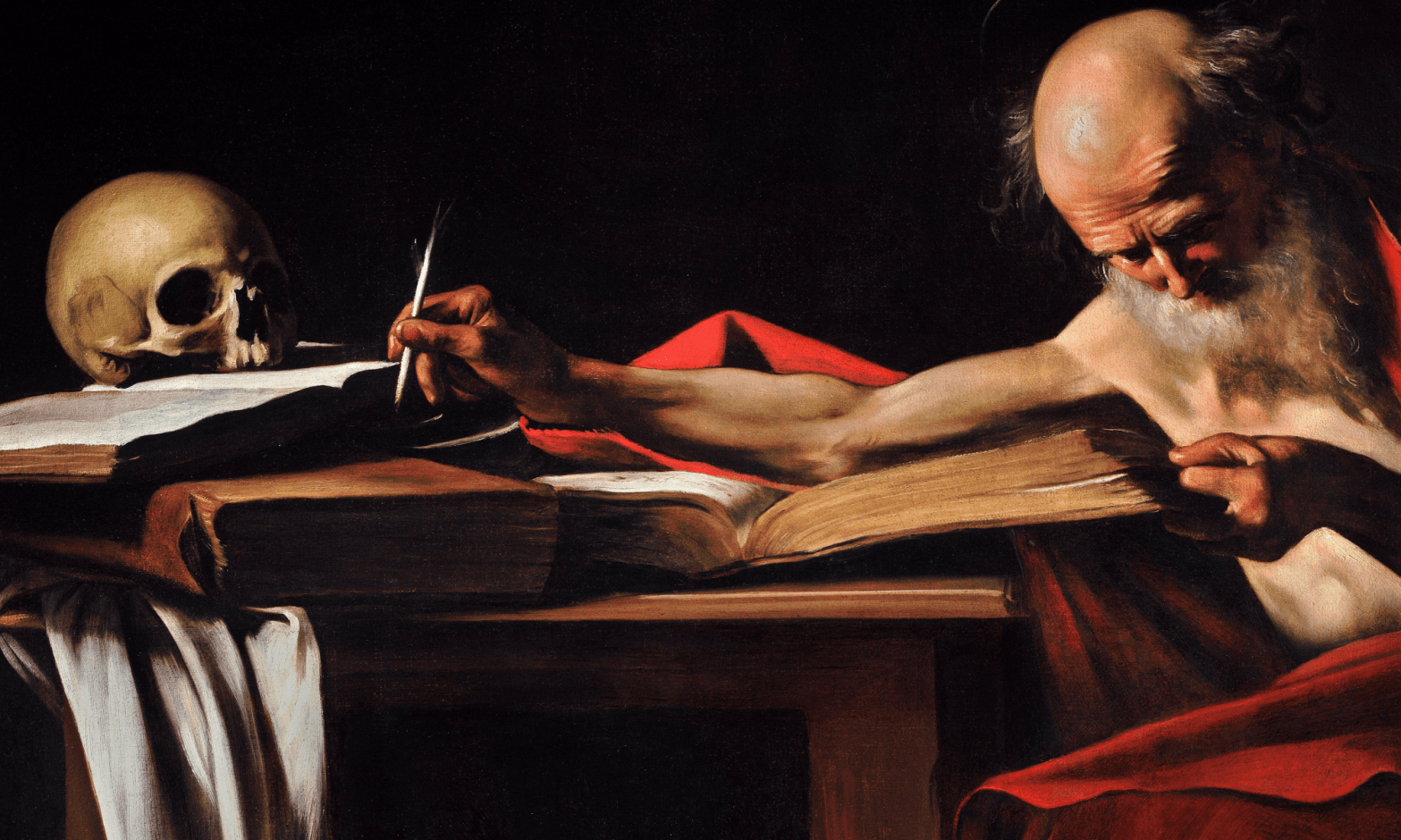 Caravaggio, Saint Jerome Writing